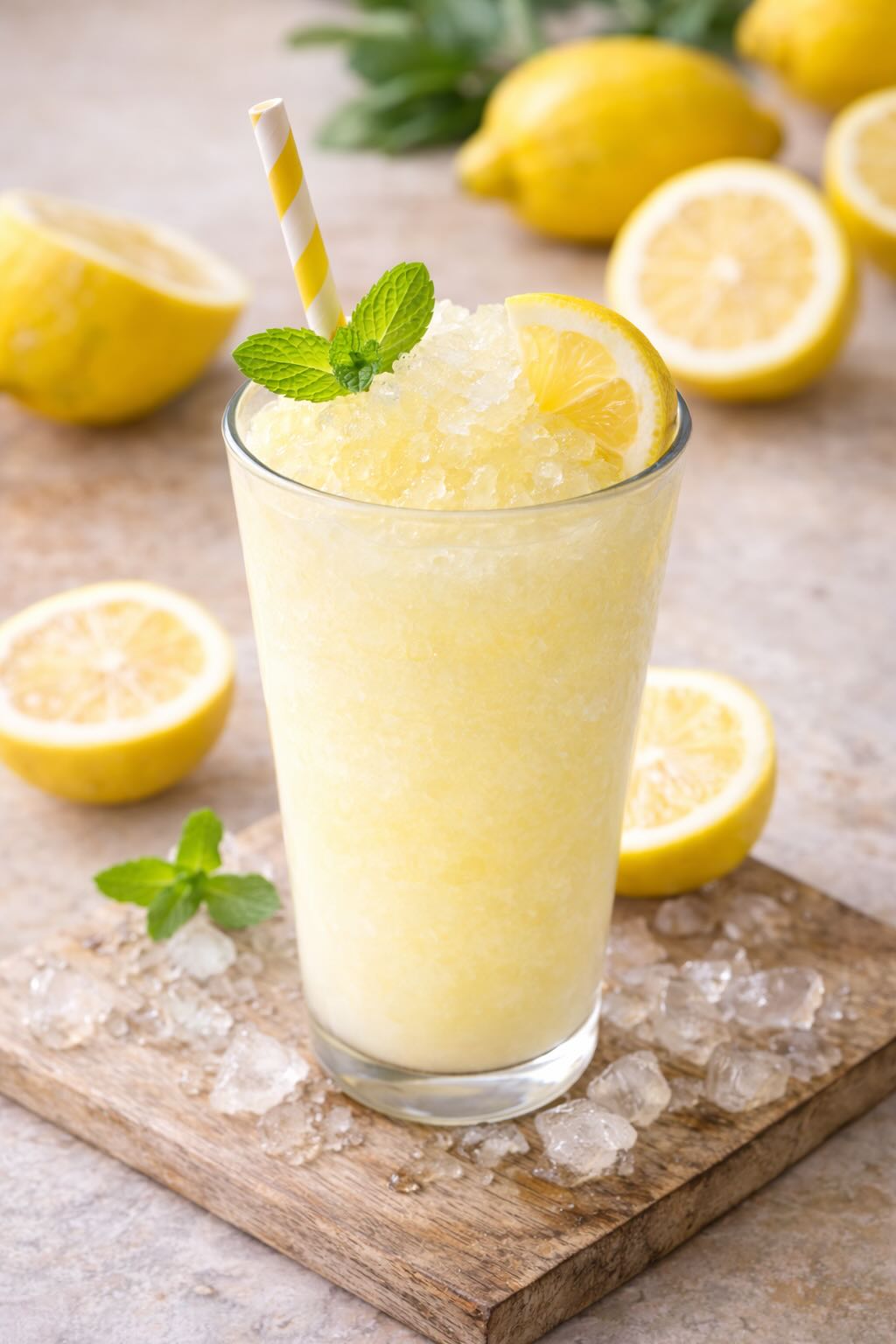 Granizado de limón natural exprimido refrescante